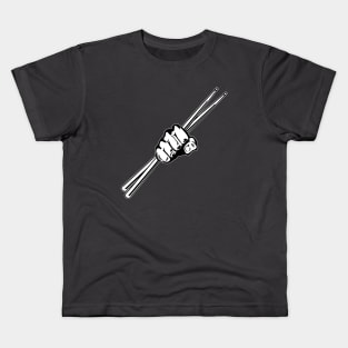 Drum Sticks Fist Punch Kids T-Shirt